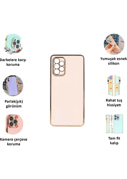 Samsung Galaxy A23 Kılıf Kenar Detaylı Yumuşak Parlak Silikon fiyatları