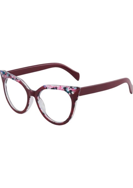 Bordo Zafina Mavi Işık Korumalı Vintage & Retro Gözlük