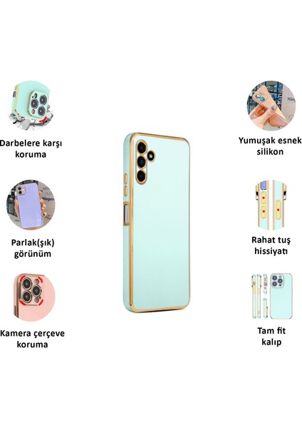 Samsung Galaxy A04S Kılıf Kenar Detaylı Yumuşak Parlak Silikon fiyatları
