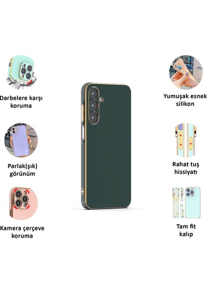 Samsung Galaxy A25 Kılıf Kenar Detaylı Yumuşak Parlak Silikon fiyatları