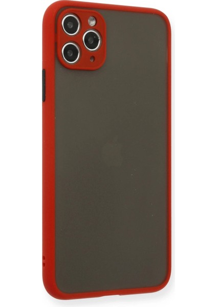 Iphone 11 Pro Max Kılıf Montreal Silikon Kapak - Kırmızı Yktsn