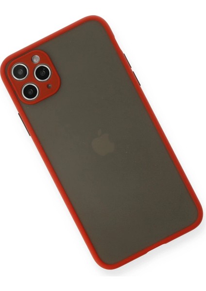 Iphone 11 Pro Max Kılıf Montreal Silikon Kapak - Kırmızı Yktsn