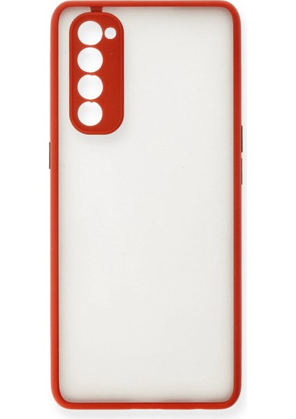 Reno 4 Pro Kılıf Montreal Silikon Kapak - Kırmızı Yktsn