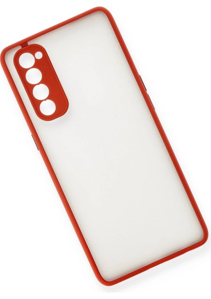 Reno 4 Pro Kılıf Montreal Silikon Kapak - Kırmızı Yktsn