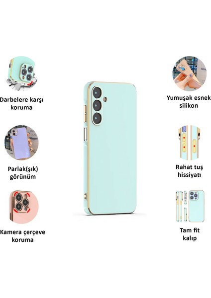 Samsung Galaxy A25 Kılıf Kenar Detaylı Yumuşak Parlak Silikon fiyatları