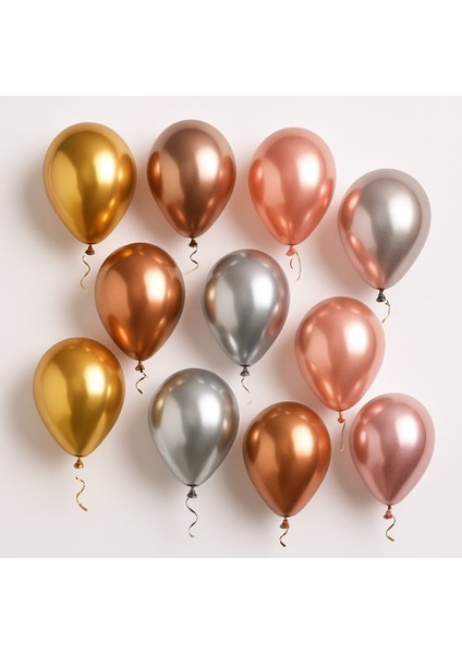 50 Adet Balon Doğum Günü Parti Süs Eğlence 11 Inç 28 cm Metalik Karışık Renk Hediye fiyatları