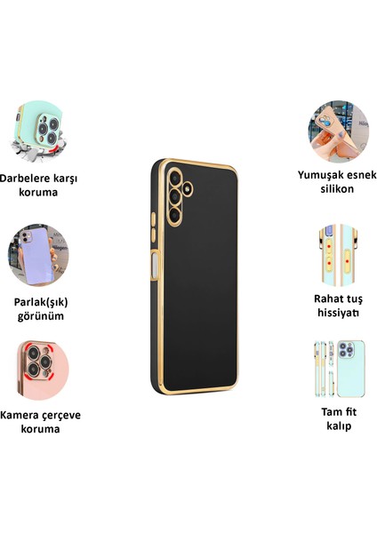 Samsung Galaxy A04S Kılıf Kenar Detaylı Yumuşak Parlak Silikon fiyatları