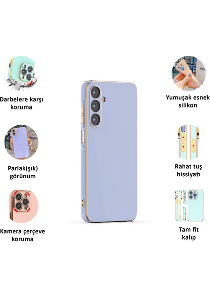 Samsung Galaxy A25 Kılıf Kenar Detaylı Yumuşak Parlak Silikon fiyatları