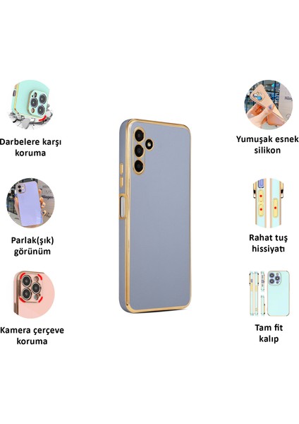 Samsung Galaxy A04S Kılıf Kenar Detaylı Yumuşak Parlak Silikon fiyatları