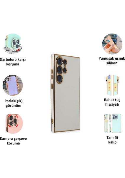 Samsung Galaxy S23 Ultra Kılıf Kenar Detaylı Yumuşak Parlak Silikon fiyatları