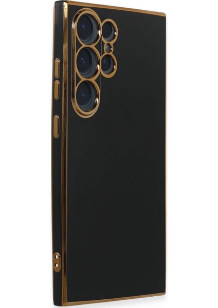 Samsung Galaxy S23 Ultra Kılıf Kenar Detaylı Yumuşak Parlak Silikon