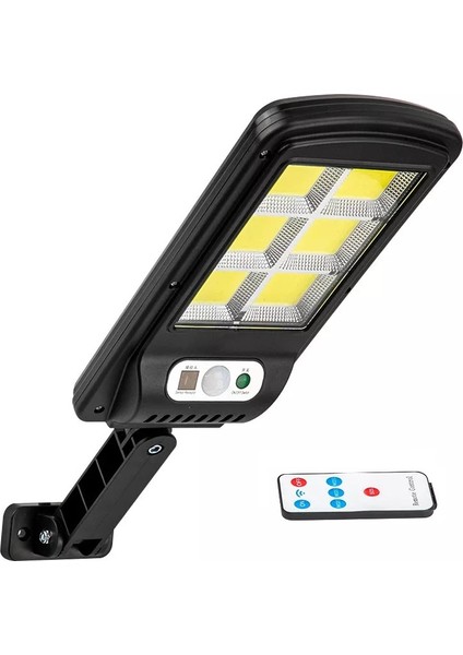 W756-6 Hareket Sensörlü 3 Modlu Uzaktan Kumandalı 6 Cob Ledli Solar Lamba (5057)