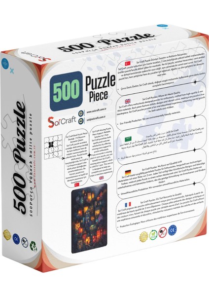 500 Parça Puzzle Renkli Evler