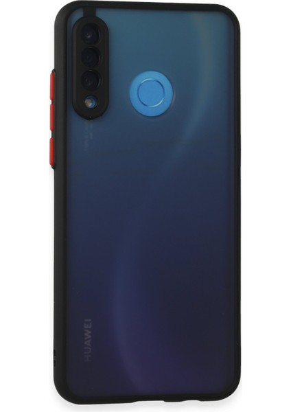 Huawei P30 Lite | Buzlu Şeffaf Silikon Mat Telefon Kılıfı – Darbeye Dayanıklı - Siyah