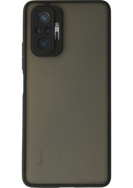 Xiaomi Redmi Note 10 Pro | Buzlu Şeffaf Silikon Mat Telefon Kılıfı – Darbeye Dayanıklı - Siyah
