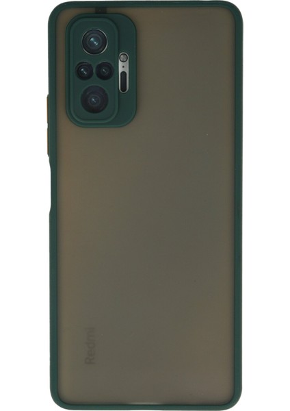 Xiaomi Redmi Note 10 Pro | Buzlu Şeffaf Silikon Mat Telefon Kılıfı – Darbeye Dayanıklı - Yeşil