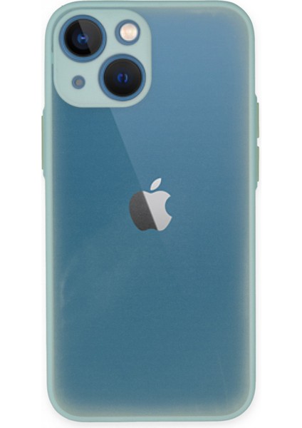 IPHONE 15 | Buzlu Şeffaf Silikon Mat Telefon Kılıfı – Darbeye Dayanıklı - Açık Yeşil