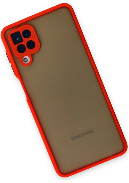 Samsung Galaxy A12 Kılıf Montreal Silikon Kapak - Kırmızı Yktsn