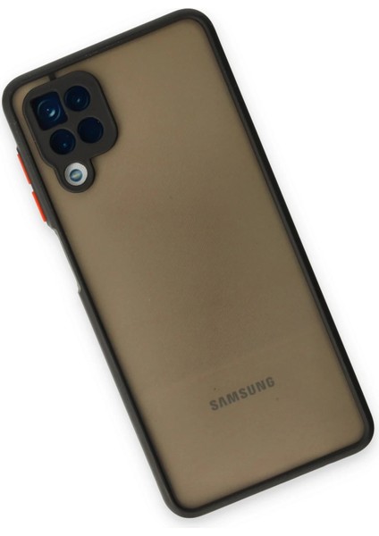 Samsung Galaxy A12 Kılıf Montreal Silikon Kapak - Siyah Yktsn