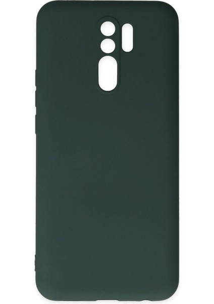 Xiaomi Redmi 9 Kılıf Nano Içi Kadife Silikon - Koyu Yeşil Yktsn