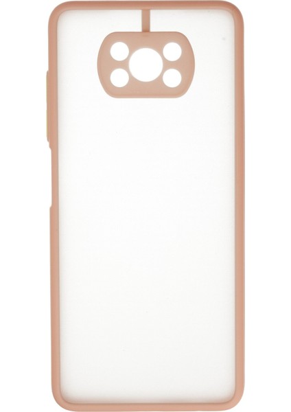 Xiaomi Poco X3 | Buzlu Şeffaf Silikon Mat Telefon Kılıfı – Darbeye Dayanıklı - Pembe