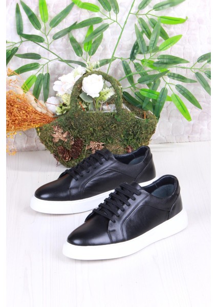 46642 Rahat Hakiki Deri Sneaker Erkek Ayakkabı