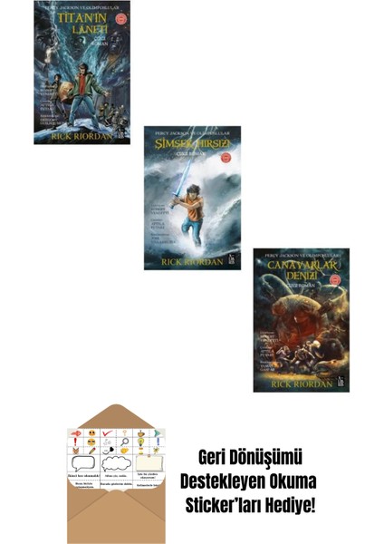 Percy Jackson ve Olimposlular Çizgi Roman Seti (3 Kitap) + Okuma Sticker'ları