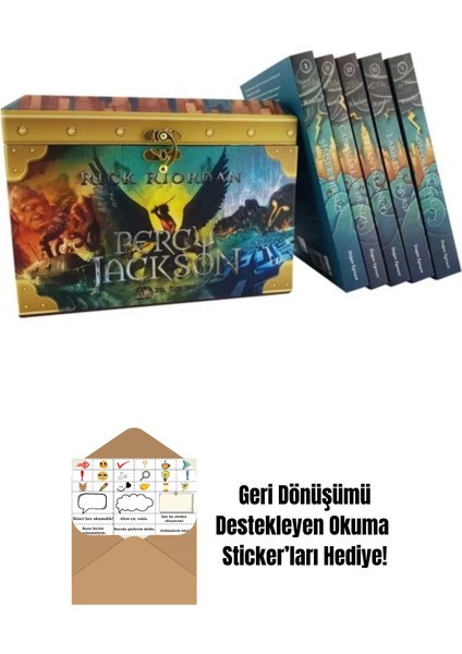 Percy Jackson 10. Yıl Özel Seti (5 Kitap Takım) + Okuma Sticker'ları