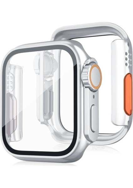 Apple Watch 41MM Watch 49MM Kasa Dönüştürücü ve Ekran Koruyucu - Çöl Titanyum Yktsn