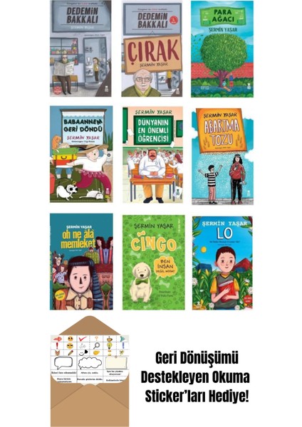 Şermin Yaşar Seti 9 Kitap + Okuma Sticker'ları