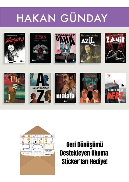 Hakan Günday Seti (10 Kitap) + Okuma Sticker'ları