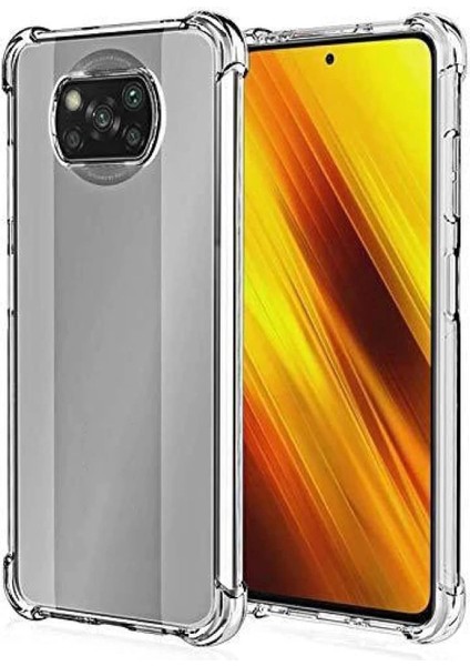 Xiaomi Poco X3 Pro ile Uyumlu Kapak Köşe Korumalı Airbag Antishock Şeffaf Silikon Kılıf