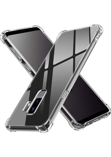 Samsung Galaxy S9 Plus ile Uyumlu Kapak Köşe Korumalı Airbag Antishock Şeffaf Silikon Kılıf