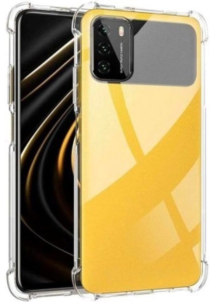 Xiaomi Poco M3 ile Uyumlu Kapak Köşe Korumalı Airbag Antishock Şeffaf Silikon Kılıf