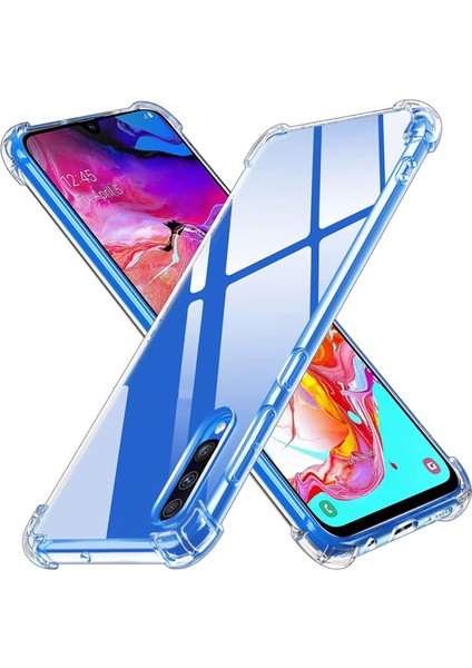 Samsung Galaxy A7 2018 ile Uyumlu Kapak Köşe Korumalı Airbag Antishock Şeffaf Silikon Kılıf