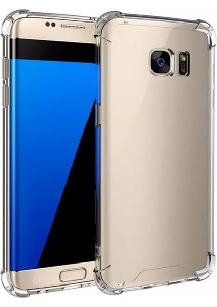 Samsung Galaxy S7 Edge ile Uyumlu Kapak Köşe Korumalı Airbag Antishock Şeffaf Silikon Kılıf