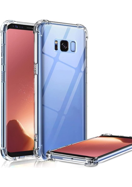 Samsung Galaxy S8 ile Uyumlu Kapak Köşe Korumalı Airbag Antishock Şeffaf Silikon Kılıf