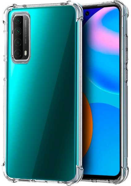 Huawei P Smart 2021 ile Uyumlu Kapak Köşe Korumalı Airbag Antishock Şeffaf Silikon Kılıf