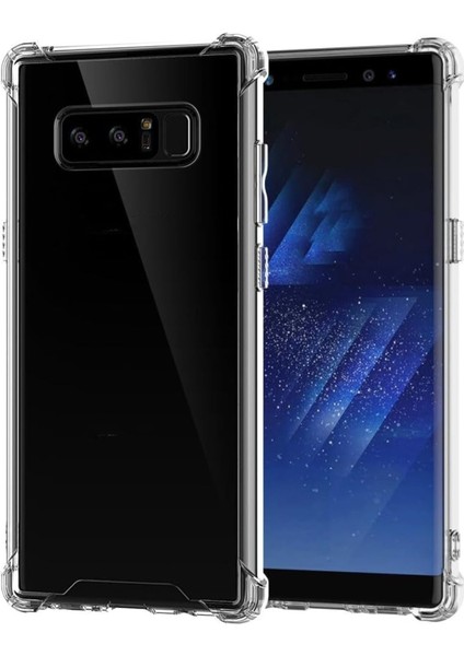Samsung Galaxy Note 8 ile Uyumlu Kapak Köşe Korumalı Airbag Antishock Şeffaf Silikon Kılıf