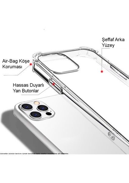Xiaomi Mi 9t Pro ile Uyumlu Kapak Köşe Korumalı Airbag Antishock Şeffaf Silikon Kılıf
