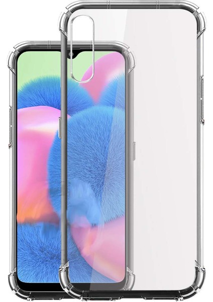 Samsung Galaxy A50S ile Uyumlu Kapak Köşe Korumalı Airbag Antishock Şeffaf Silikon Kılıf