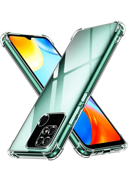 Xiaomi Redmi 10C ile Uyumlu Kapak Kamera Korumalı Antişok Airbag Köşe Korumalı Silikon Şeffaf Kılıf