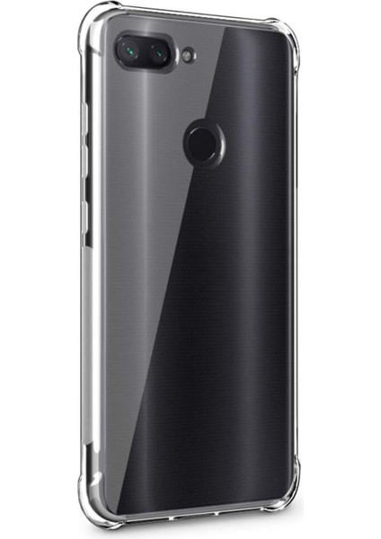 Xiaomi Mi 8 Lite ile Uyumlu Kapak Köşe Korumalı Airbag Antishock Şeffaf Silikon Kılıf