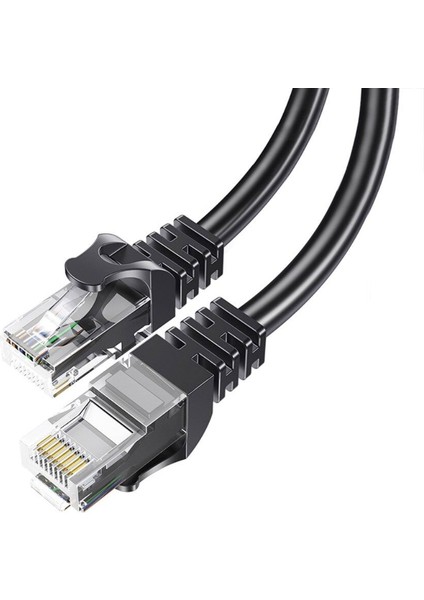 Yüksek Hızlı Fabrikasyon Cat6 Ethernet Internet Lan Ağ Network Patch Kablo Siyah - 50CM
