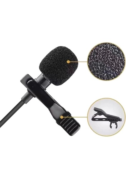 Magıcvoıce JH-041 Lıghtnıng Girişli Kablolu Youtuber Yaka Mikrofon (4172)
