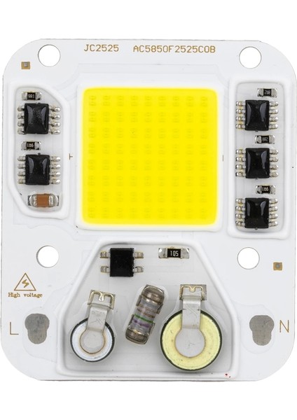 Projektörler Için 50 Watt Cob Beyaz LED (Plastiğini Unutma) (4887)