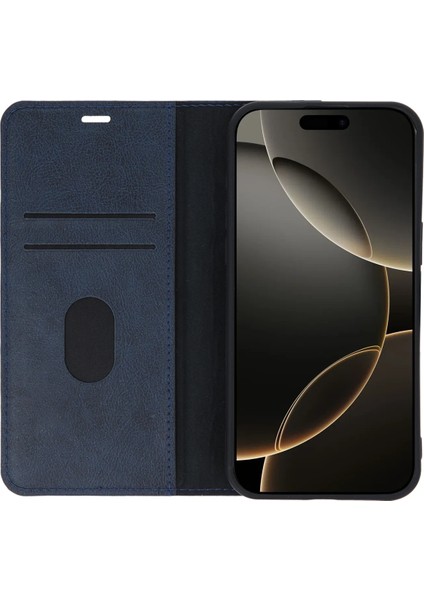 Iphone 15 Pro Max Kılıf Trend S Plus Kapaklı Kılıf - Lacivert Nrmsa