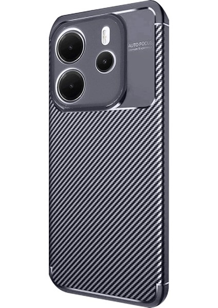 Xiaomi Redmi Note 14 4g Kılıf Auto Focus Karbon Kapak - Lacivert Nrmsa