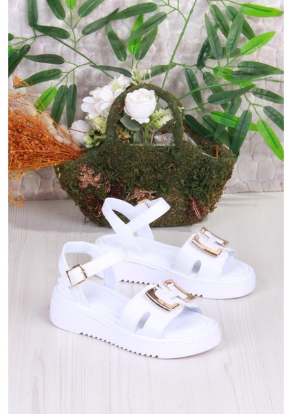 35611 Fancy Anatomik Rahat Toka Detaylı Kadın Sandalet modelleri