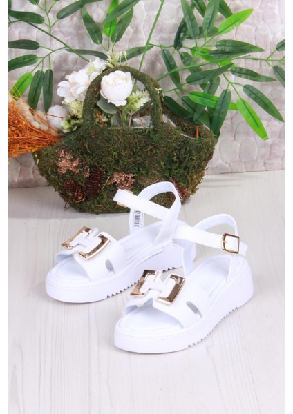 35611 Fancy Anatomik Rahat Toka Detaylı Kadın Sandalet fırsatları